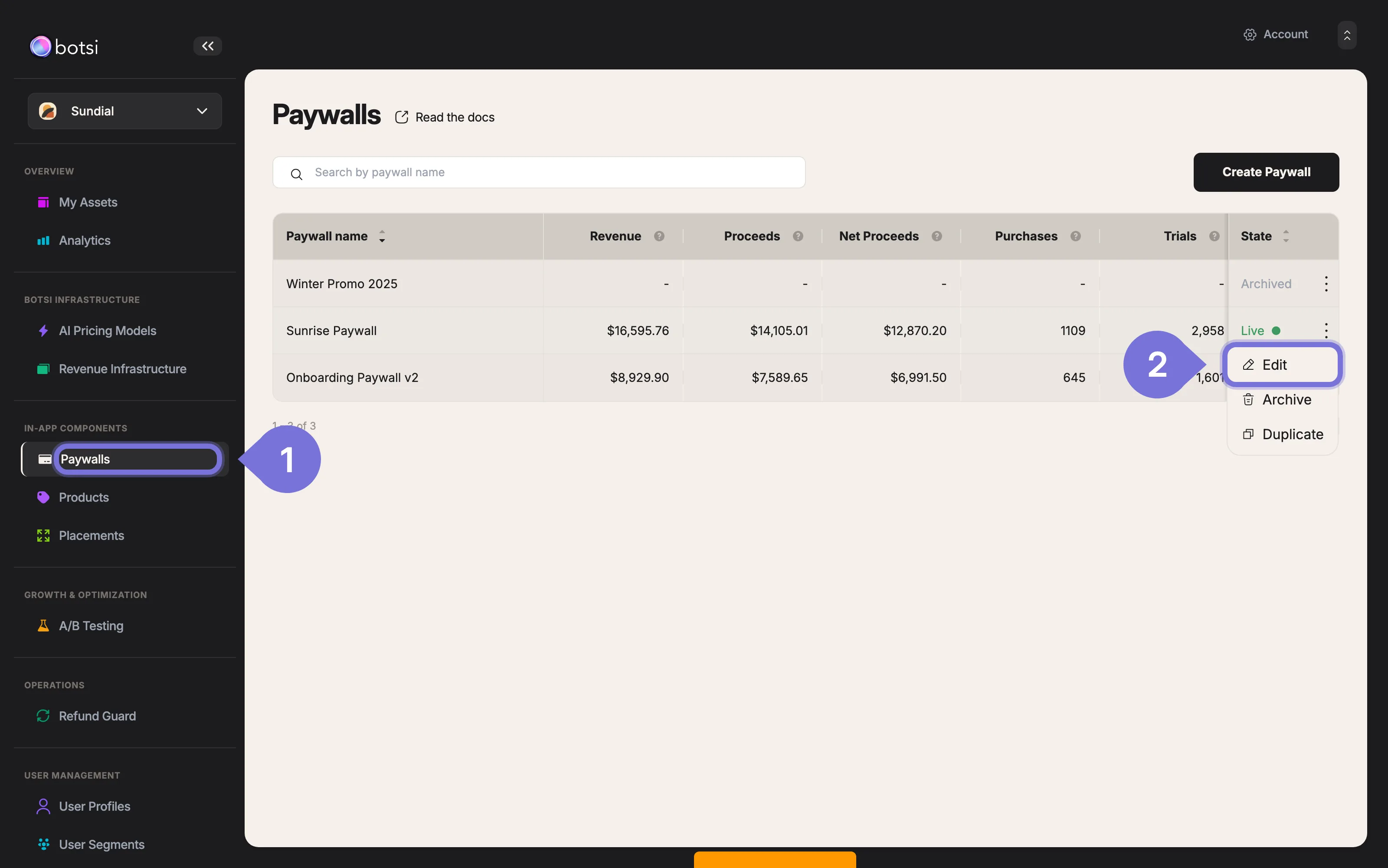 Image showing Paywall edit button