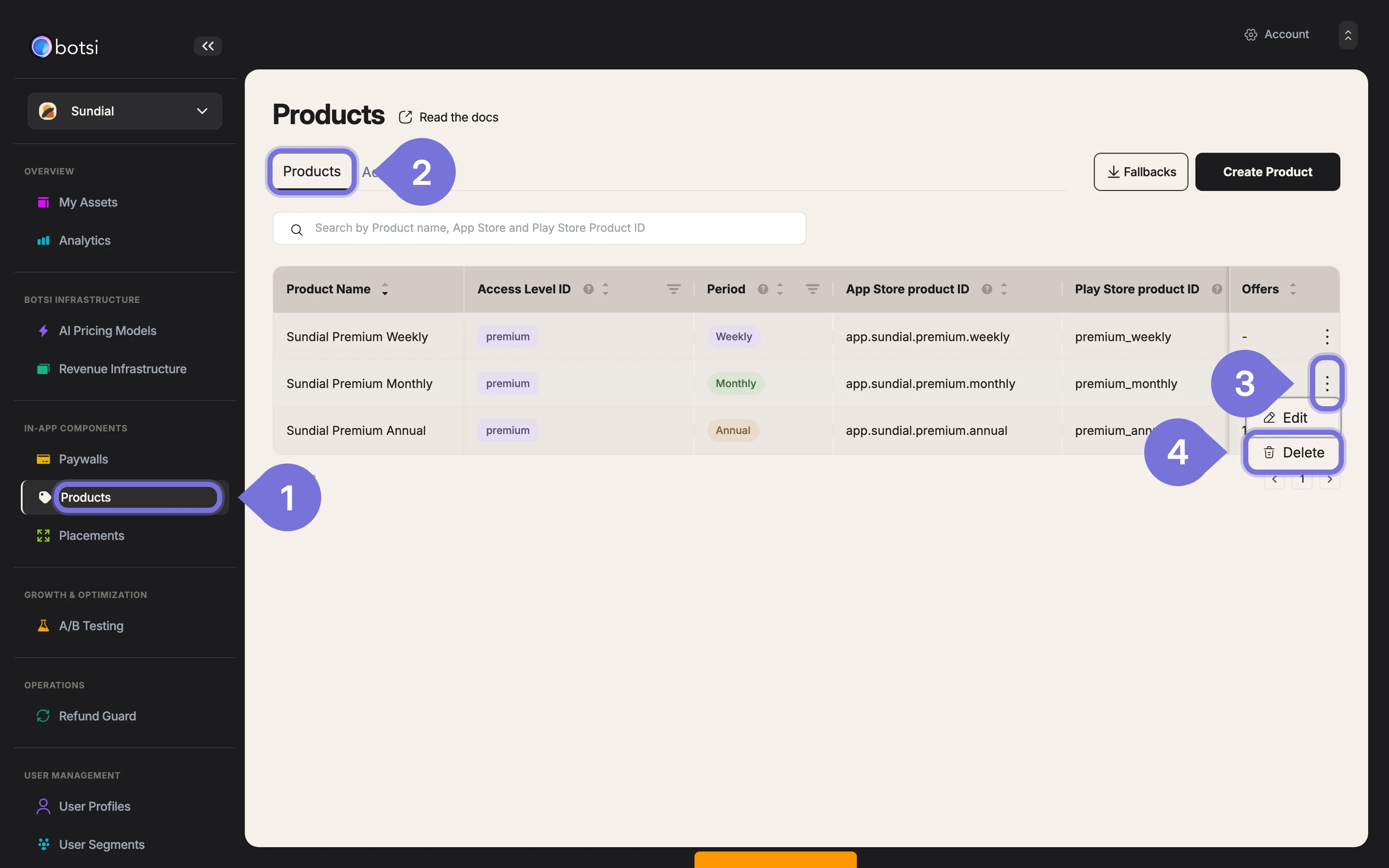 Deleteproduct